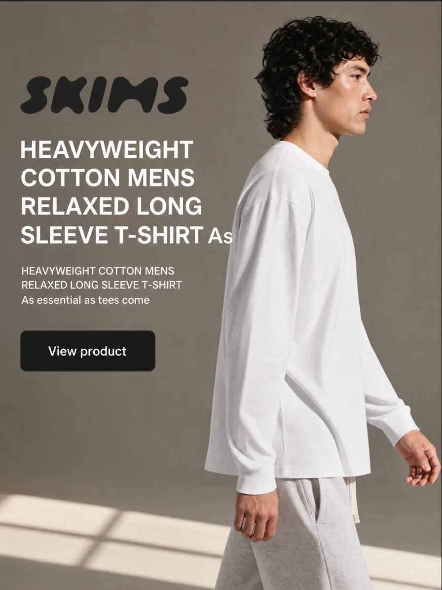 Premium apparel product advertisement